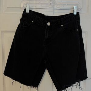 Divided High Waist Black Denim jorts